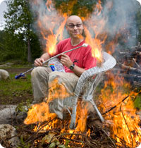 William in fire pit